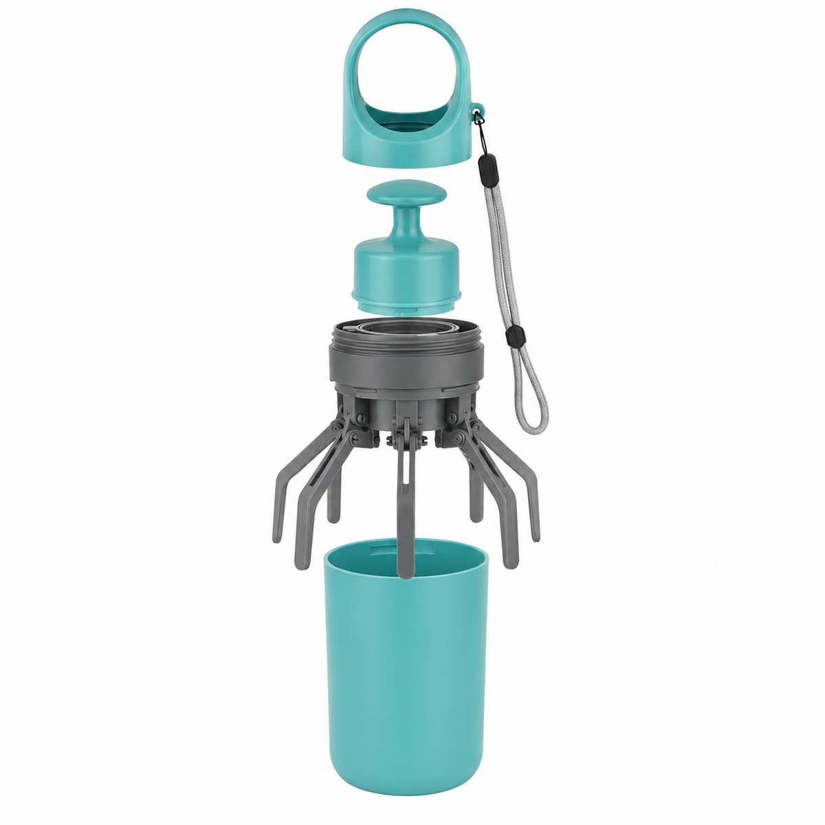 Portable Dog Poop Scooper with Built-In Bag Dispenser